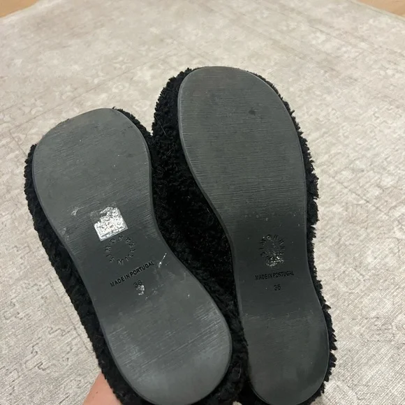 Simon Miller Bubble Clog Womens 6, black furry faux fur clogs shoe - Picture 2 of 4